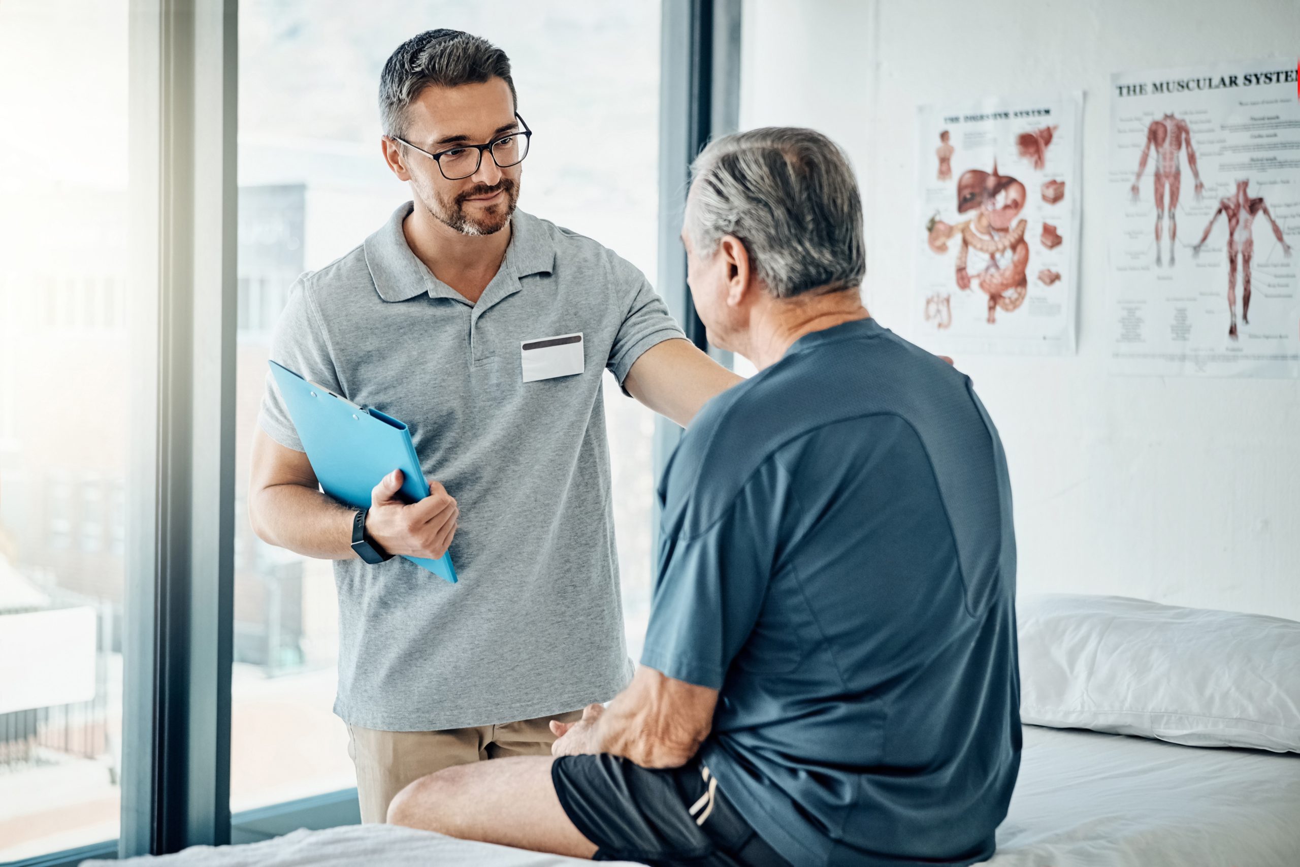 Man consulting with doctor about semaglutide weight loss therapy at American Male Medical clinic